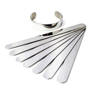 NWT Bastex Stainless Steel Bracelet Blanks for Stamping and DIY Jewelry Making